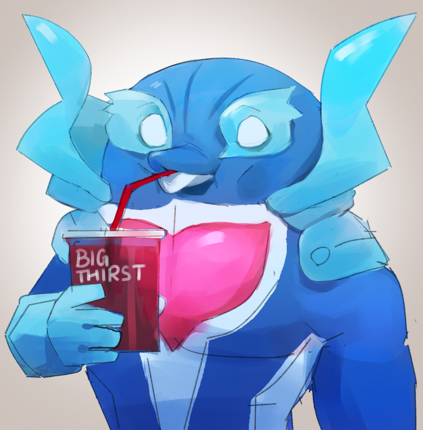 cup, dc_comics, disposable_cup, drawfag, drinking, drinking_straw, english_text, grey_background