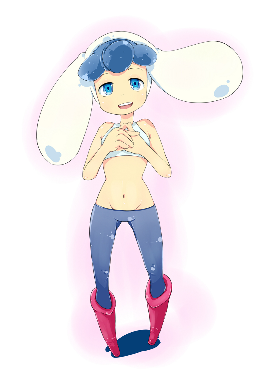 00s, 1girl, blue_eyes, blue_hair, boots, chroniko, female_focus, groin