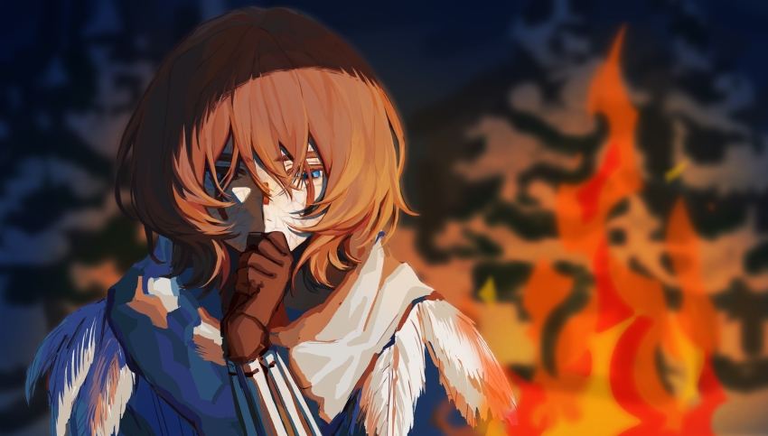 1other, absurdres, androgynous, animification, apex_legends, bloodhound_(apex_legends), blue_eyes, blurry