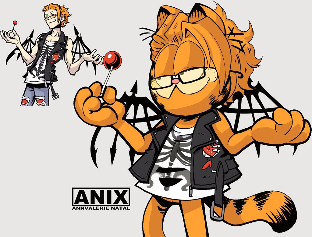 1boy, alternate_form, black_vest, black_wings, candy, cat, crossover, food