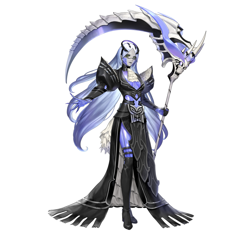 1girl, absurdres, asatani_tomoyo, ascot, black_dress, black_eyeshadow, black_lips, bone