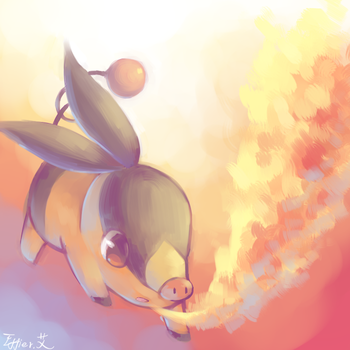 10s, effier_kyo, fire, full_body, gen_5_pokemon, nintendo, no_humans, pokemon