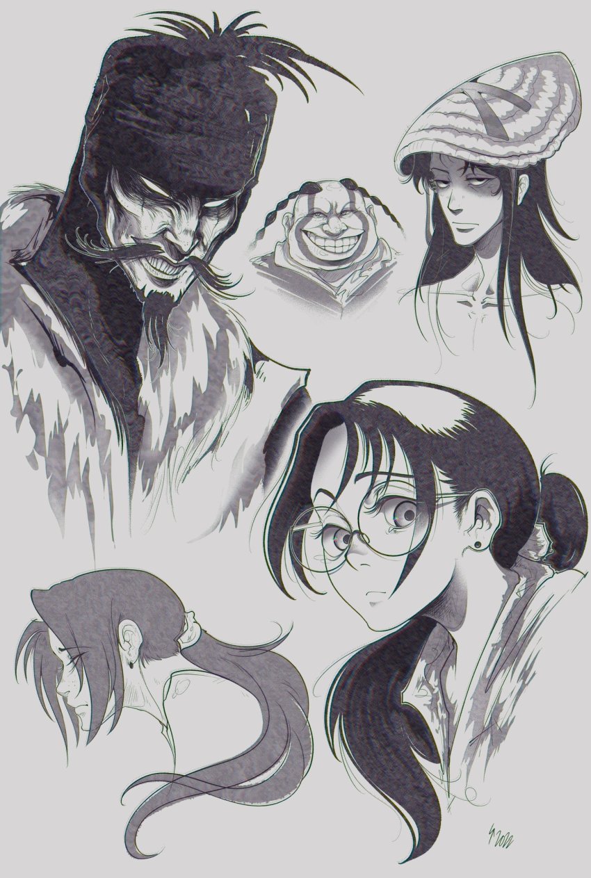 bleach, bleach:_gotei_13, bleach:_sennen_kessen-hen, highres, katori_batsuunsai, outogawa_furuoki, shigyou_nobutsuna, shijima_chigiri