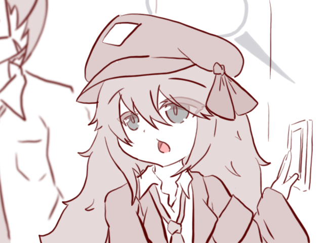 4koma, 4m_yugami, blonde_hair, blue_archive, comic, demon_girl, grey_eyes, ibuki_(blue_archive)