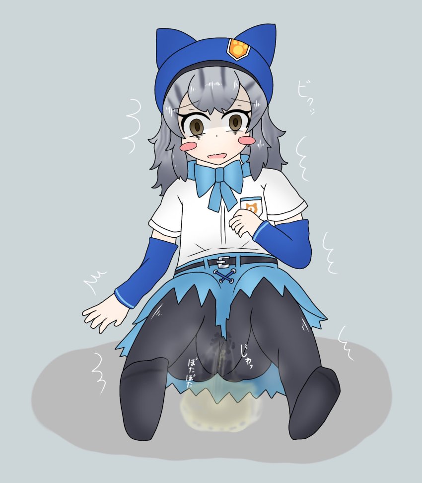 1girl, bow, bowtie, elbow_gloves, gloves, grey_eyes, grey_hair, hat