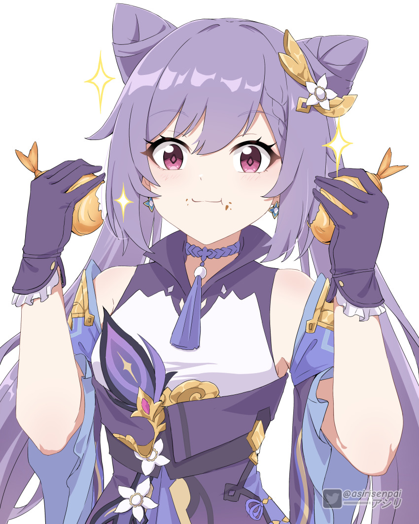 1girl, absurdres, asiri_senpai, choker, commentary_request, cone_hair_bun, detached_sleeves, double_bun