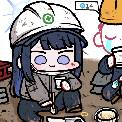 1girl, doodle_sensei_(blue_archive), blue_archive, blue_eyes, blue_hair, chopsticks, crying, food