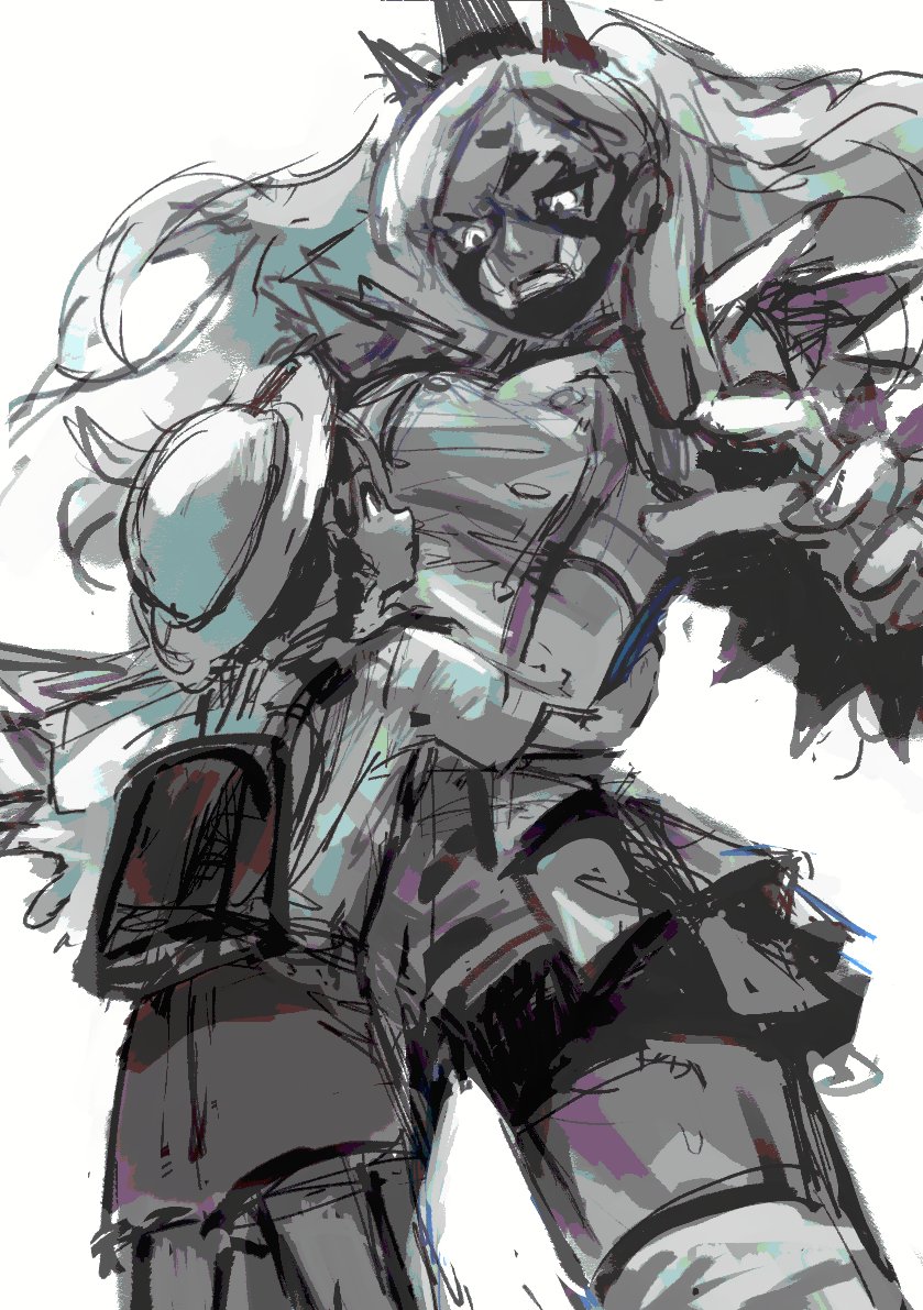 2girls, backpack, bag, bike_shorts, bike_shorts_under_shorts, breasts, buttons, clenched_teeth, closed_mouth, eri_(pokemon), facepaint, floating_hair, hat, height_difference, hug, juliana_(pokemon), katahara_(no_108105), long_hair, looking_at_another, medium_breasts, multiple_girls, nintendo, overskirt, pokemon, pokemon_scarlet_and_violet, school_uniform, shirt, short_sleeves, shorts, simple_background, taut_clothes, teeth, thighhighs, uva_academy_school_uniform, white_background, zettai_ryouiki