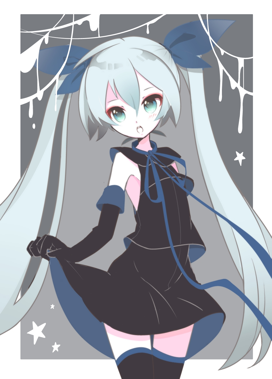 1girl, :o, ahoge, blue_eyes, blue_hair, bow, chuuko_anpu, collared_shirt