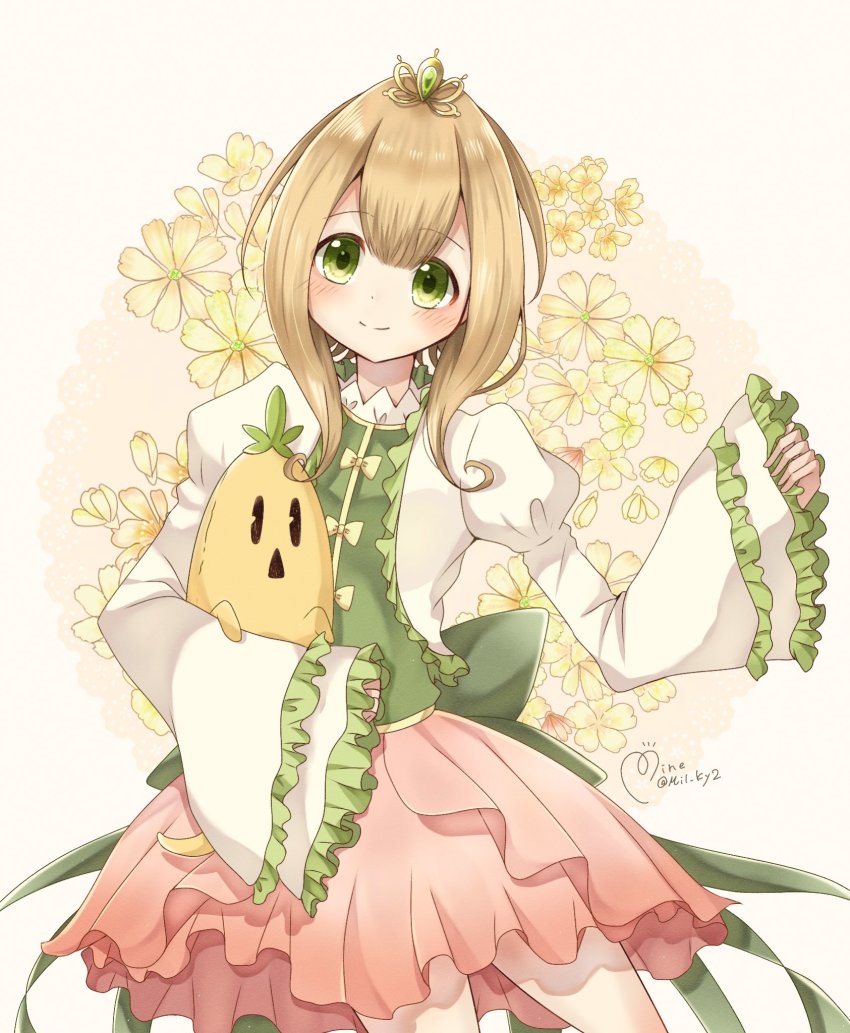 1girl, bad_anatomy, bad_leg, blonde_hair, blunt_bangs, blush, bow, cardigan