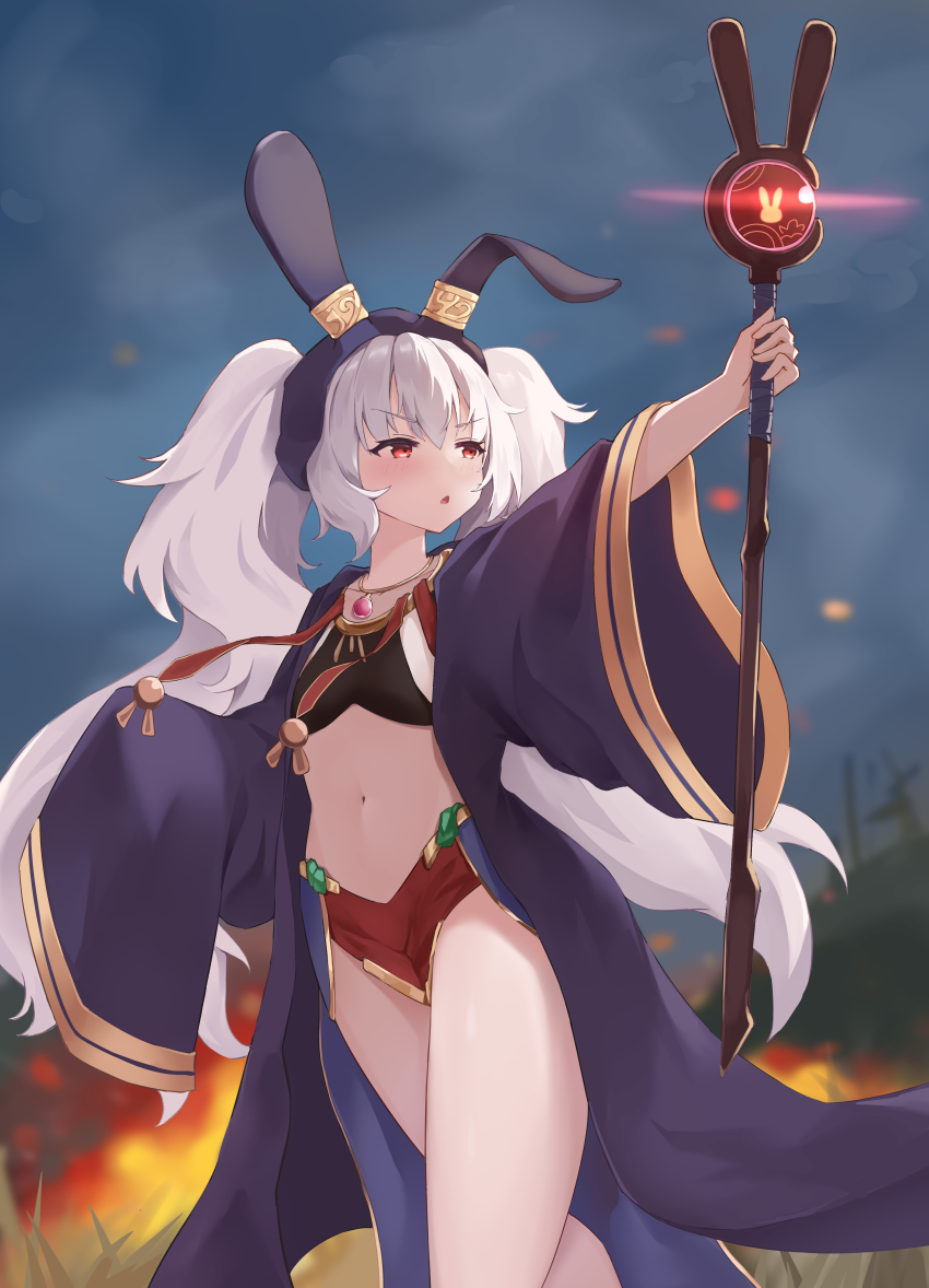 1girl, absurdres, azur_lane, gem, highres, laffey_(azur_lane), laffey_(sleepageddon)_(azur_lane), mage