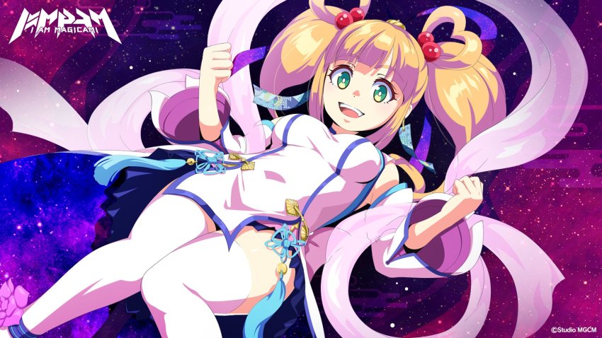 1girl, artist_request, breasts, highres, magical_girl, magicami, medium_breasts, official_art