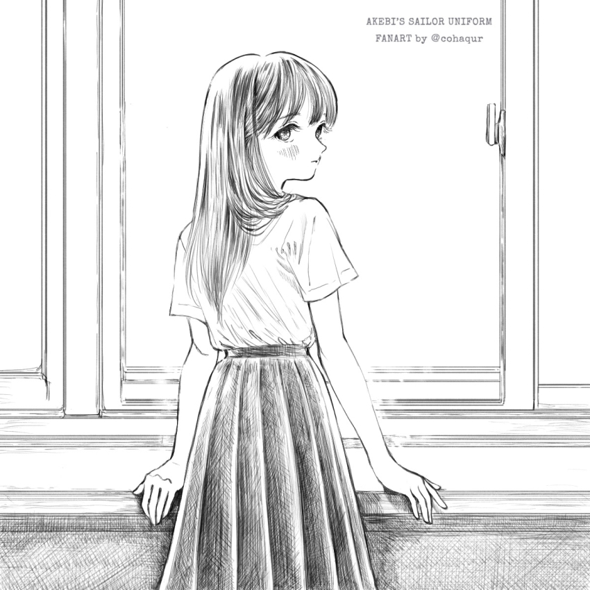 1girl, akebi-chan_no_serafuku, akebi_komichi, cohaqur, highres, solo, tagme