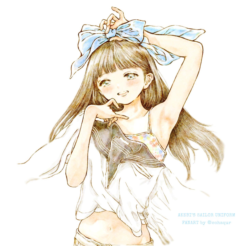 1girl, akebi-chan_no_serafuku, akebi_komichi, cohaqur, highres, solo, tagme