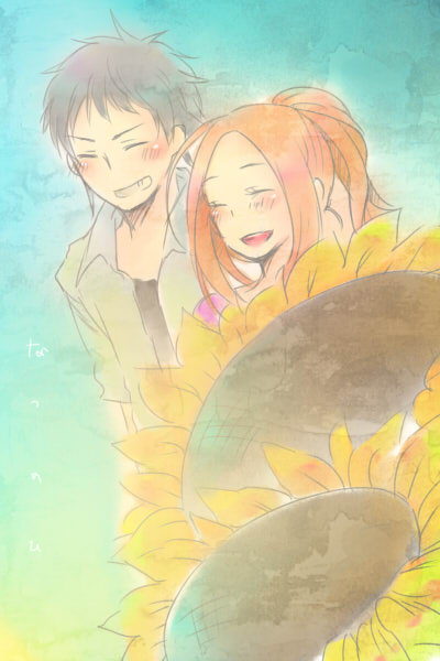 closed_eyes, fujiomi_taisuku, happy, seikon_no_qwaser, sendou_mutsumi, smile