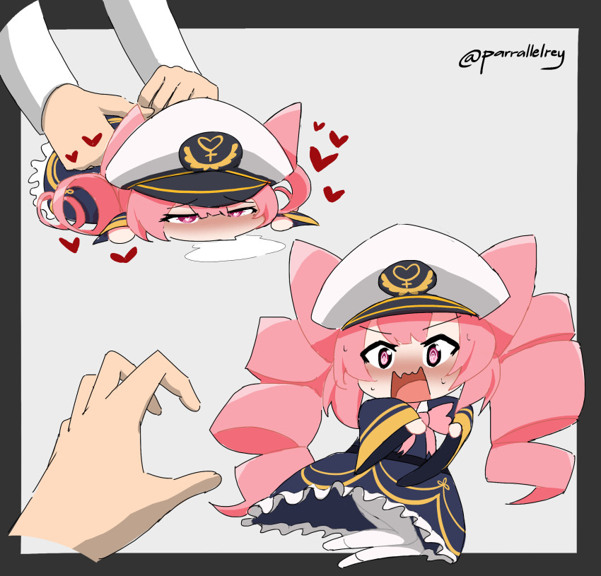 1girl, @_@, animal_ears, azur_lane, black_border, blush, border, bow