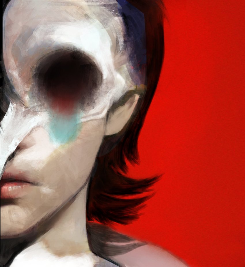 1boy, absurdres, animal_skull, bestial_choujin, bird_skull, black_hair, choujin_x, highres