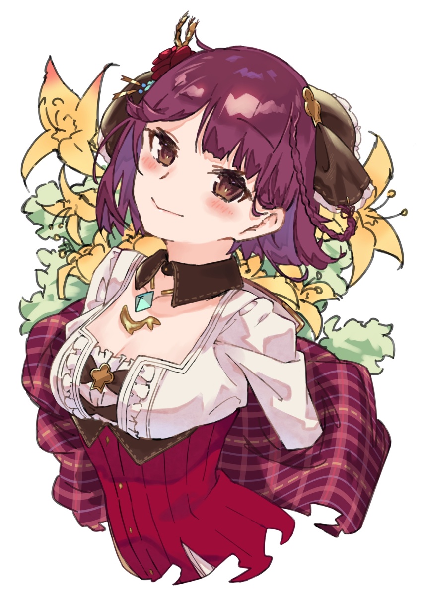 1girl, atelier_(series), atelier_sophie, atelier_sophie_2, blush, bossun_(laetus), braid, brown_eyes
