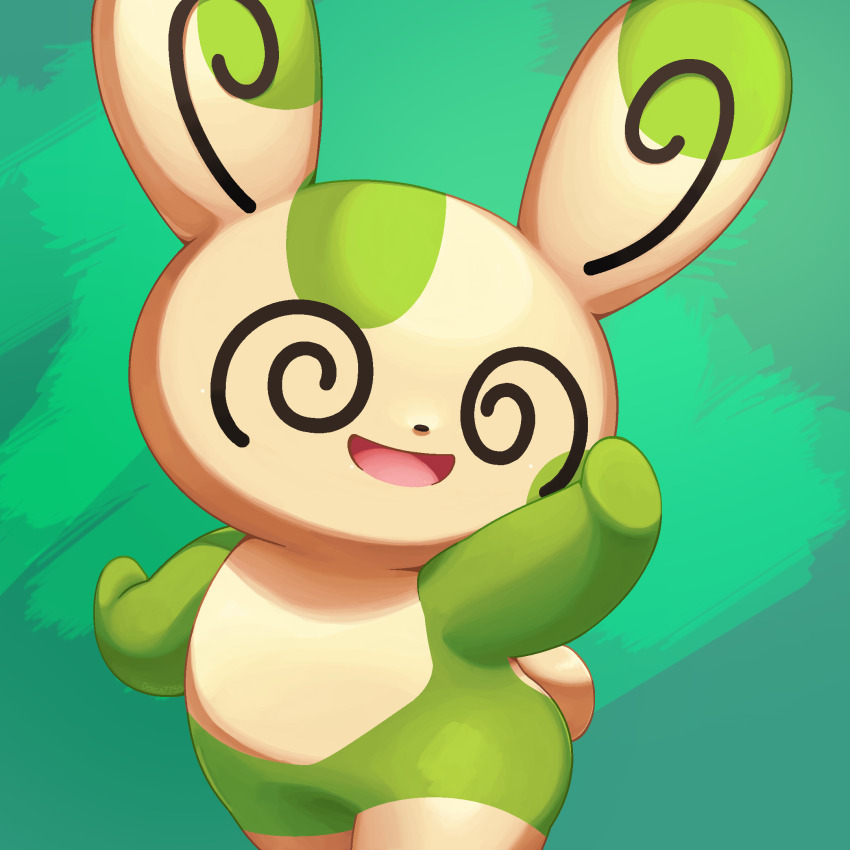 :d, @_@, alternate_color, commentary_request, deleca7755, gen_3_pokemon, green_background, happy