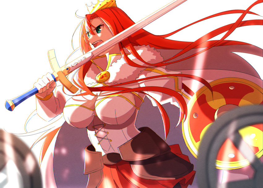 1girl, boudica_(fate), boudica_(third_ascension)_(fate), breasts, cloak, crown, fate/grand_order, fate_(series)