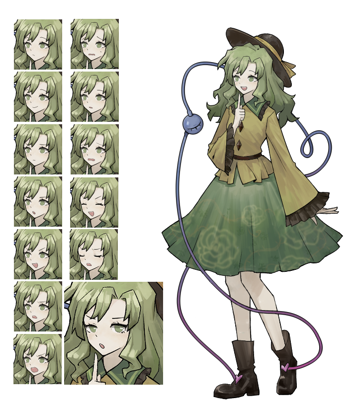 1girl, as-zero, black_boots, black_headwear, boots, chinese_commentary, closed_mouth, collared_shirt