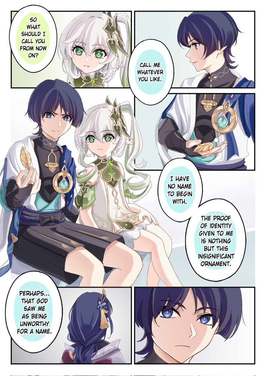 1boy, 2girls, black_shirt, braid, comic, commentary, cross-shaped_pupils, detached_sleeves