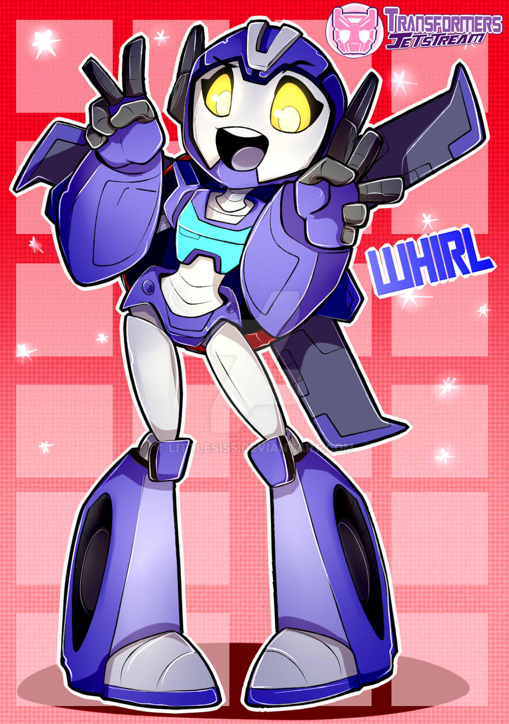 1girl, alien, blue_panties, breasts, colored_skin, grey_skin, grey_tongue, highres, humanoid_robot, littlesis5, panties, robot, robot_girl, small_breasts, transformers, transformers:_rescue_bots, transformers:_rescue_bots_academy, underwear, v, whirl_(transformers), yellow_eyes