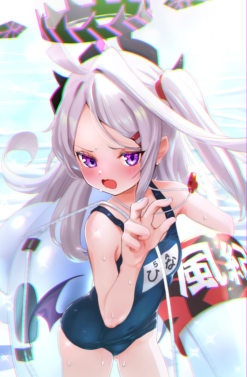 1girl, absurdres, blue_archive, halo, highres, hina_(blue_archive), hina_(swimsuit)_(blue_archive), kanashimiojisan