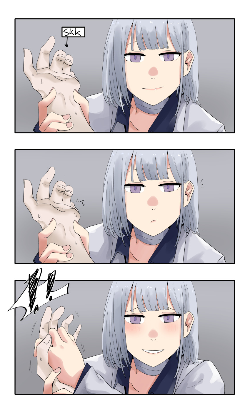 1boy, 1girl, 3koma, absurdres, alternate_costume, comic, commander_(girls'_frontline), formal_clothes