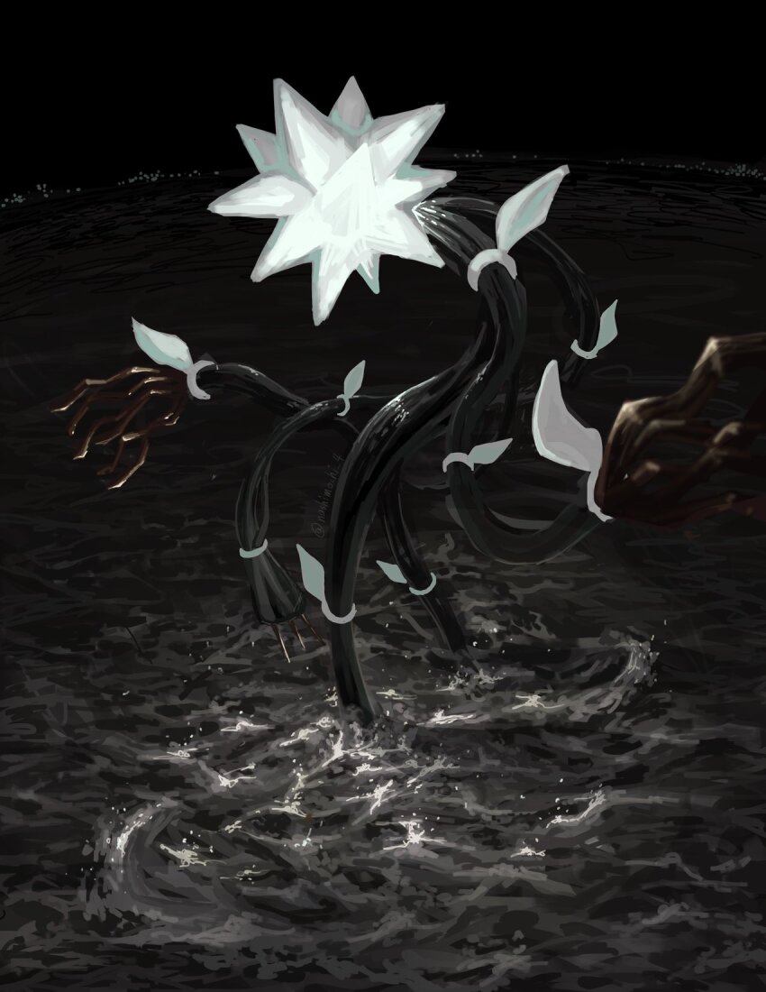 cable, claws, full_body, gen_7_pokemon, glowing, highres, nashimochi_4, night