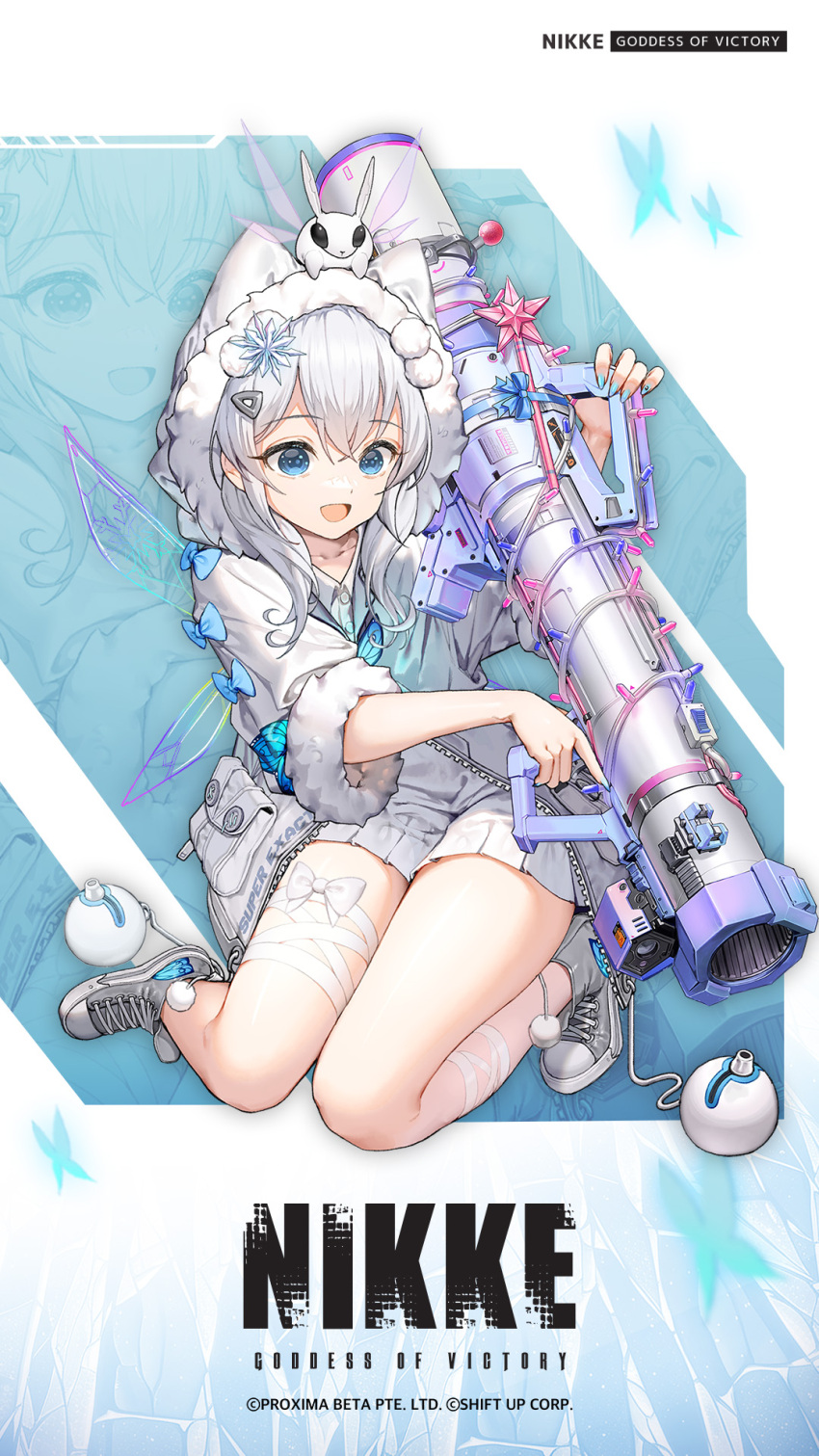 1girl, animal_ears, artist_request, commentary_request, copyright_name, fake_animal_ears, fur-trimmed_jacket, fur-trimmed_sleeves