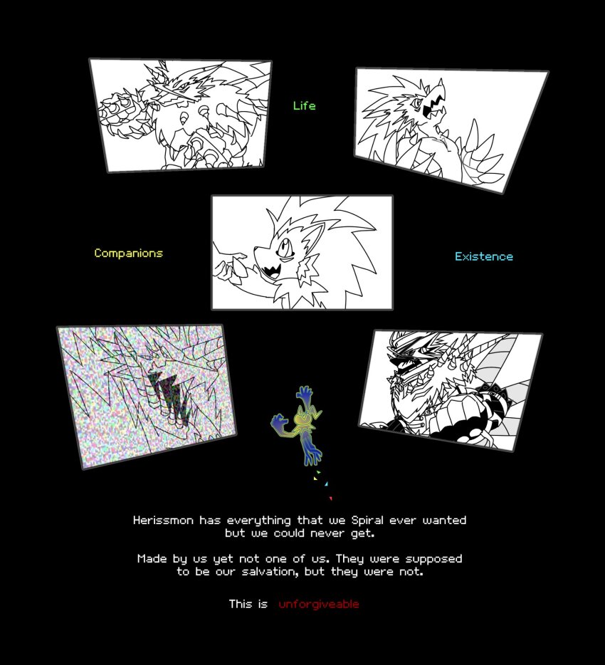 antennae, digimon, digimon_rearise, drill, filmon, herissmon, highres, keramon