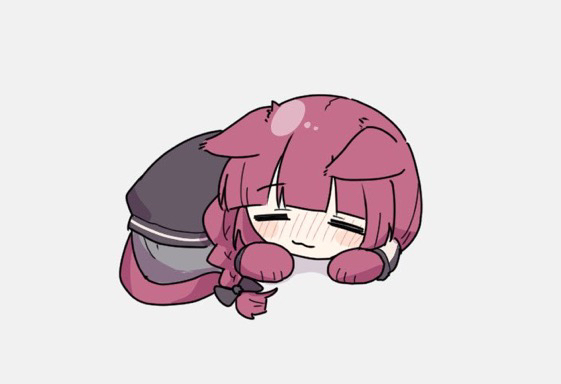 1girl, :3, animal_ears, blush, bocchi_the_rock!, braid, chibi, closed_eyes