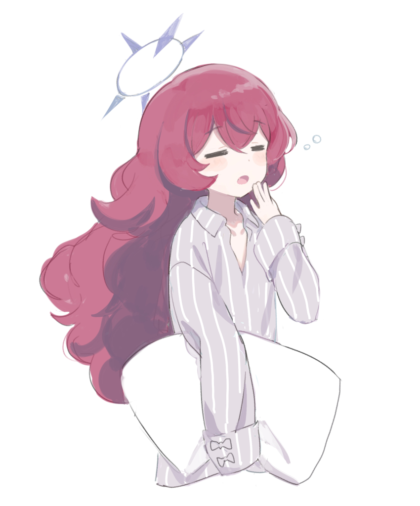 1girl, absurdres, alternate_costume, blue_archive, closed_eyes, highres, iroha_(blue_archive), nprmtp