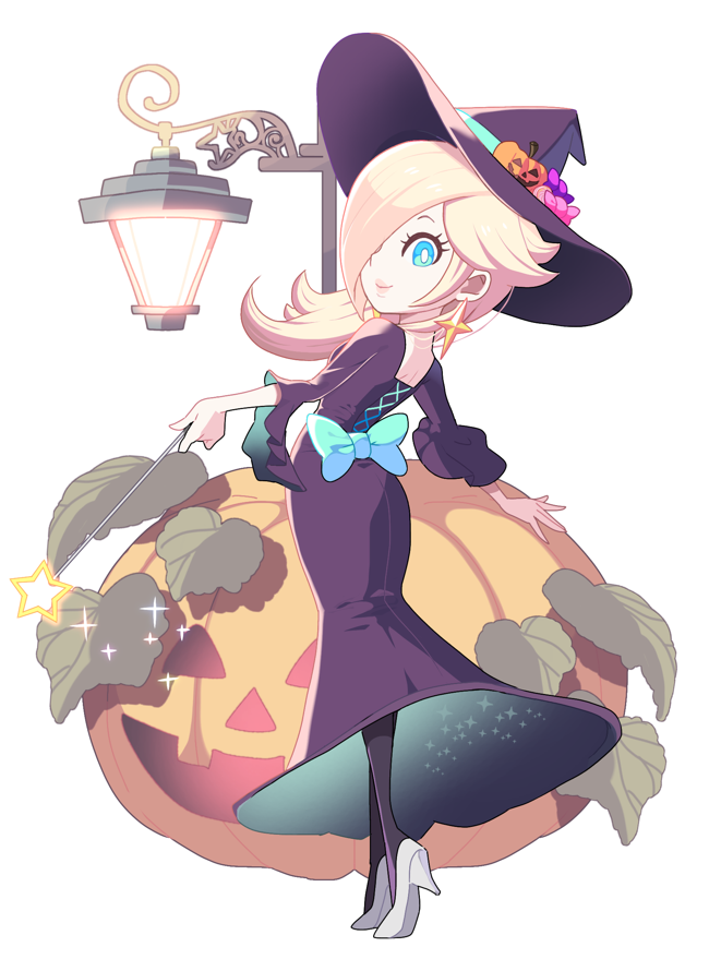 1girl, aqua_bow, aqua_eyes, back_bow, black_dress, black_hat, blonde_hair, blush