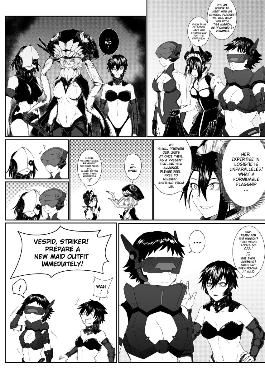 abyssal_ship, agent_(girls'_frontline), chi-class_torpedo_cruiser, comic, commentary, commission, covered_eyes, crossover