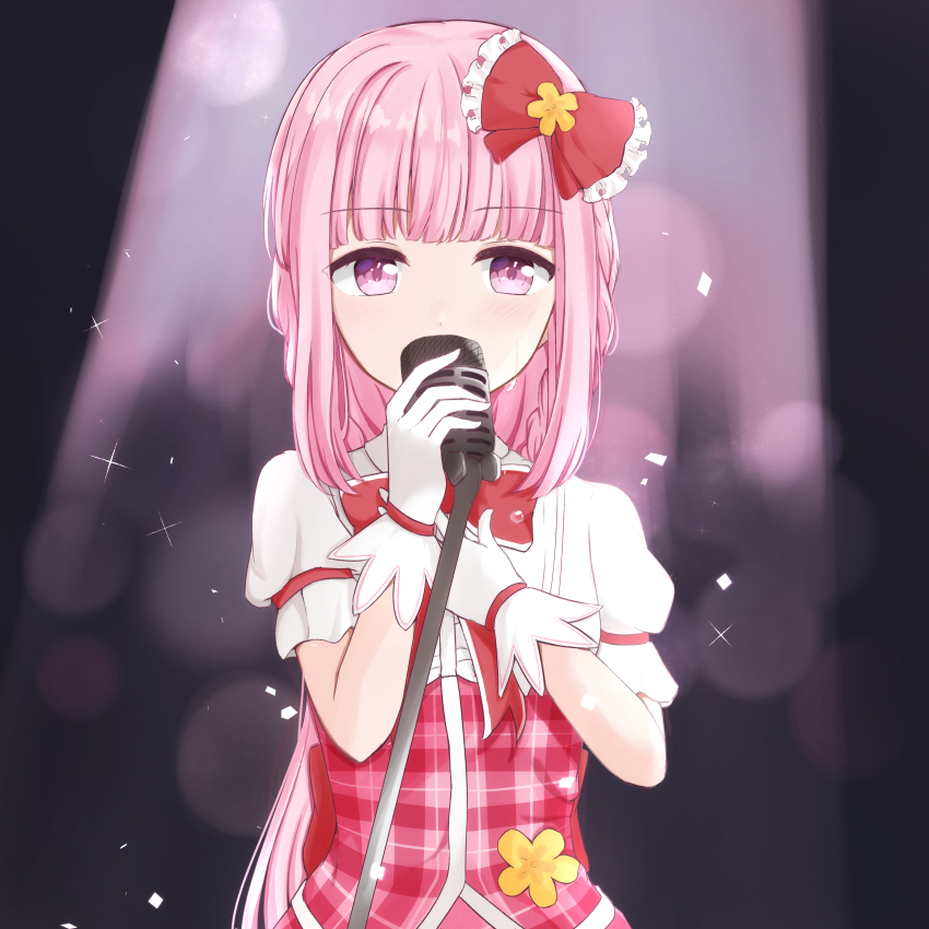 1girl, absurdres, back_bow, blunt_bangs, bow, braid, center_frills, collared_shirt