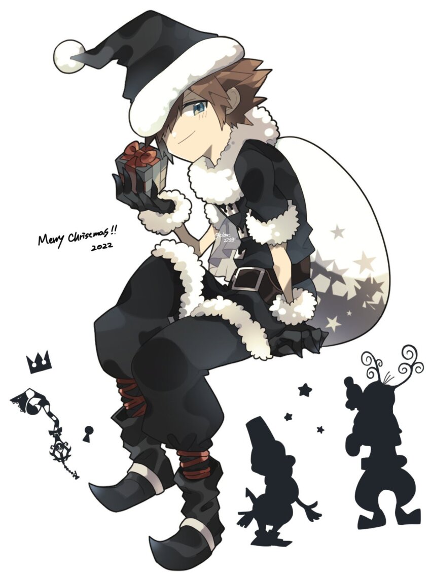 1boy, bag, belt, belt_buckle, black_belt, black_footwear, black_gloves, black_headwear