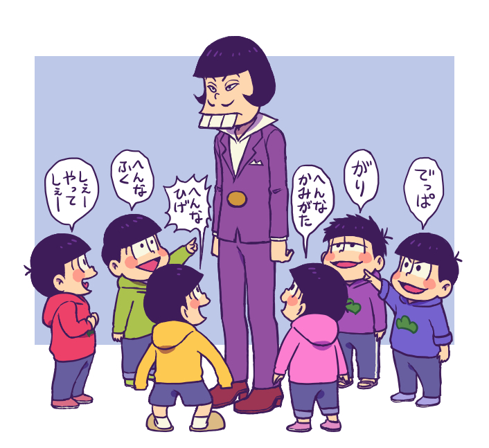 aged_down, blue_hoodie, blush_stickers, brothers, buck_teeth, facial_hair, formal_clothes, green_hoodie