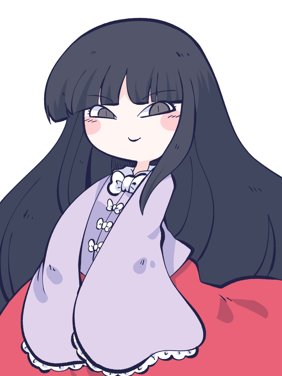 1girl, black_eyes, black_hair, blush_stickers, chahan_(fried_rice0614), closed_mouth, highres, houraisan_kaguya