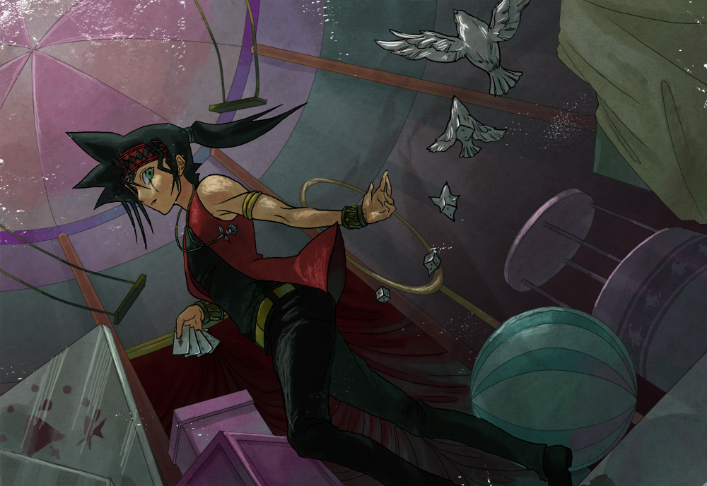 1boy, aqua_eyes, baby_white, bad_id, bad_pixiv_id, ball, bird, black_hair