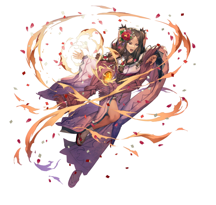 1girl, animal_ears, brown_eyes, brown_hair, dark-skinned_female, dark_skin, fire_emblem, fire_emblem_heroes