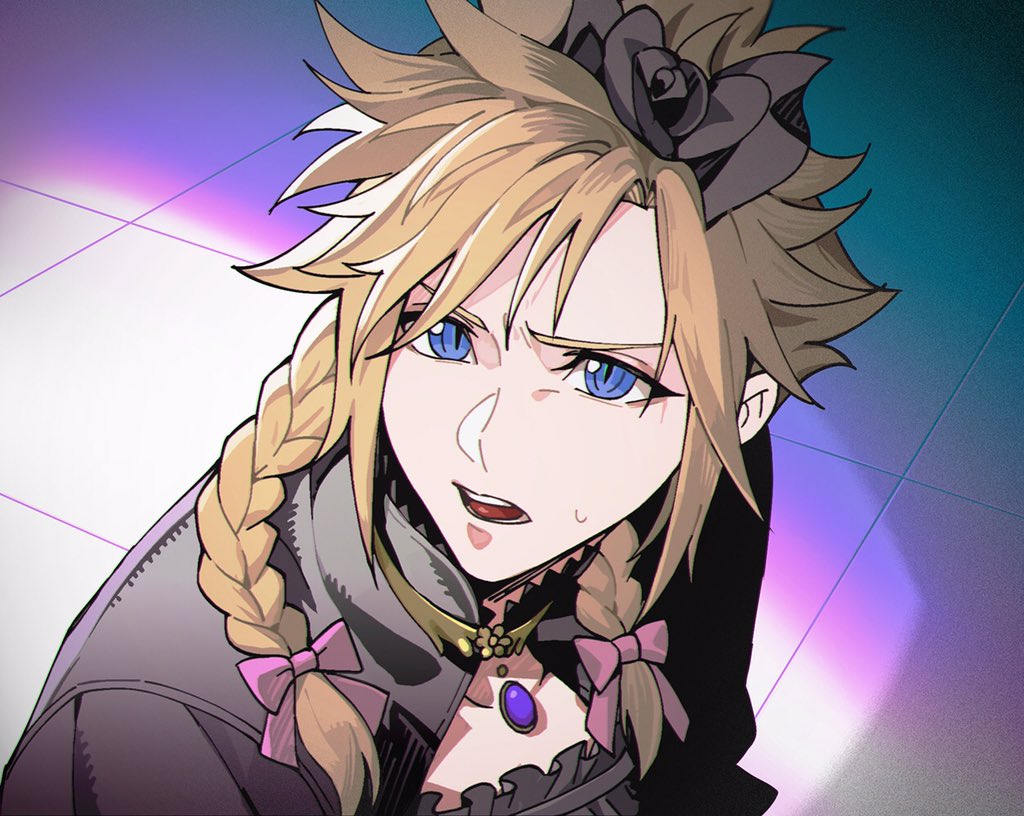 1boy, bishoujo_senshi_sailor_moon, bishoujo_senshi_sailor_moon_s, black_dress, black_flower, blonde_hair, blue_eyes, braid