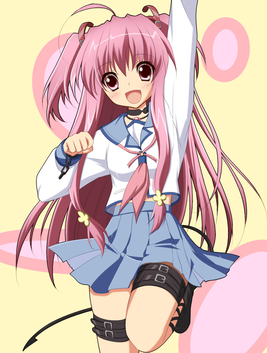10s, 1girl, absurdres, angel_beats!, ankle_lace-up, colorized, female_focus, highres
