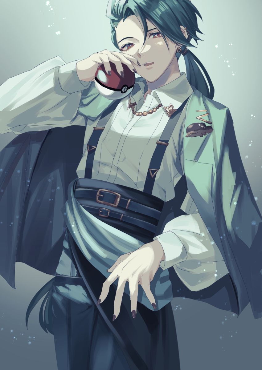 1girl, absurdres, alternate_costume, belt, bright_pupils, brown_eyes, clodsire, collared_shirt