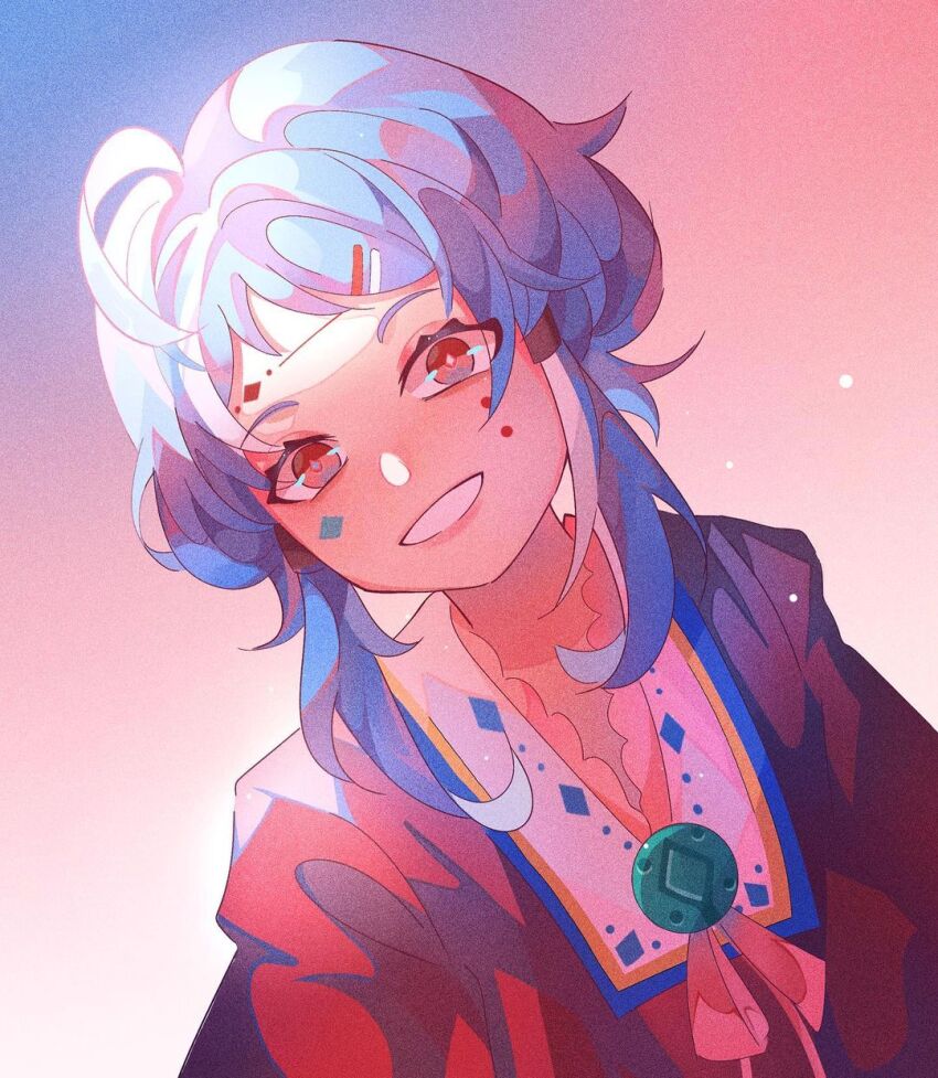 1girl, ao_nhat_binh, hair_ornament, hairclip, highres, jade_(gemstone), le_shiiro, long_sleeves, looking_at_viewer, medium_hair, original, smile, solo, upper_body, vietnamese_clothes, ao_dai