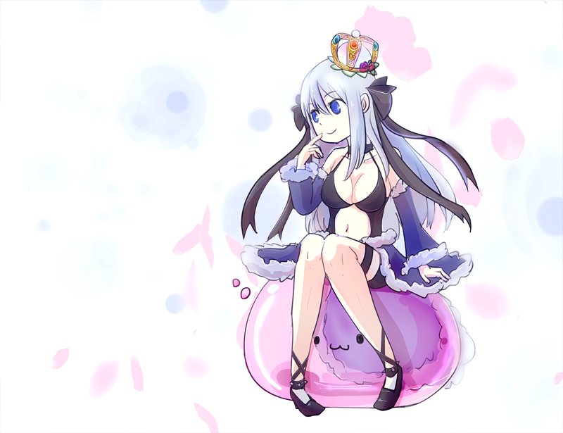 1girl, :3, black_bow, black_footwear, black_shirt, black_shorts, blue_cape, blue_eyes