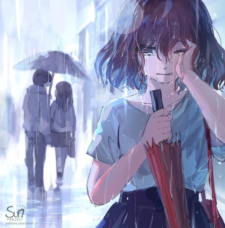 1boy, 2girls, artist_logo, artist_name, bad_id, bad_instagram_id, bag, blurry