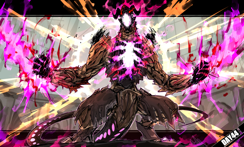 aura, dragon, glowing, god_eater, hannibal_(god_eater), highres, kankan33333, monster, monster_focus, no_humans, open_mouth