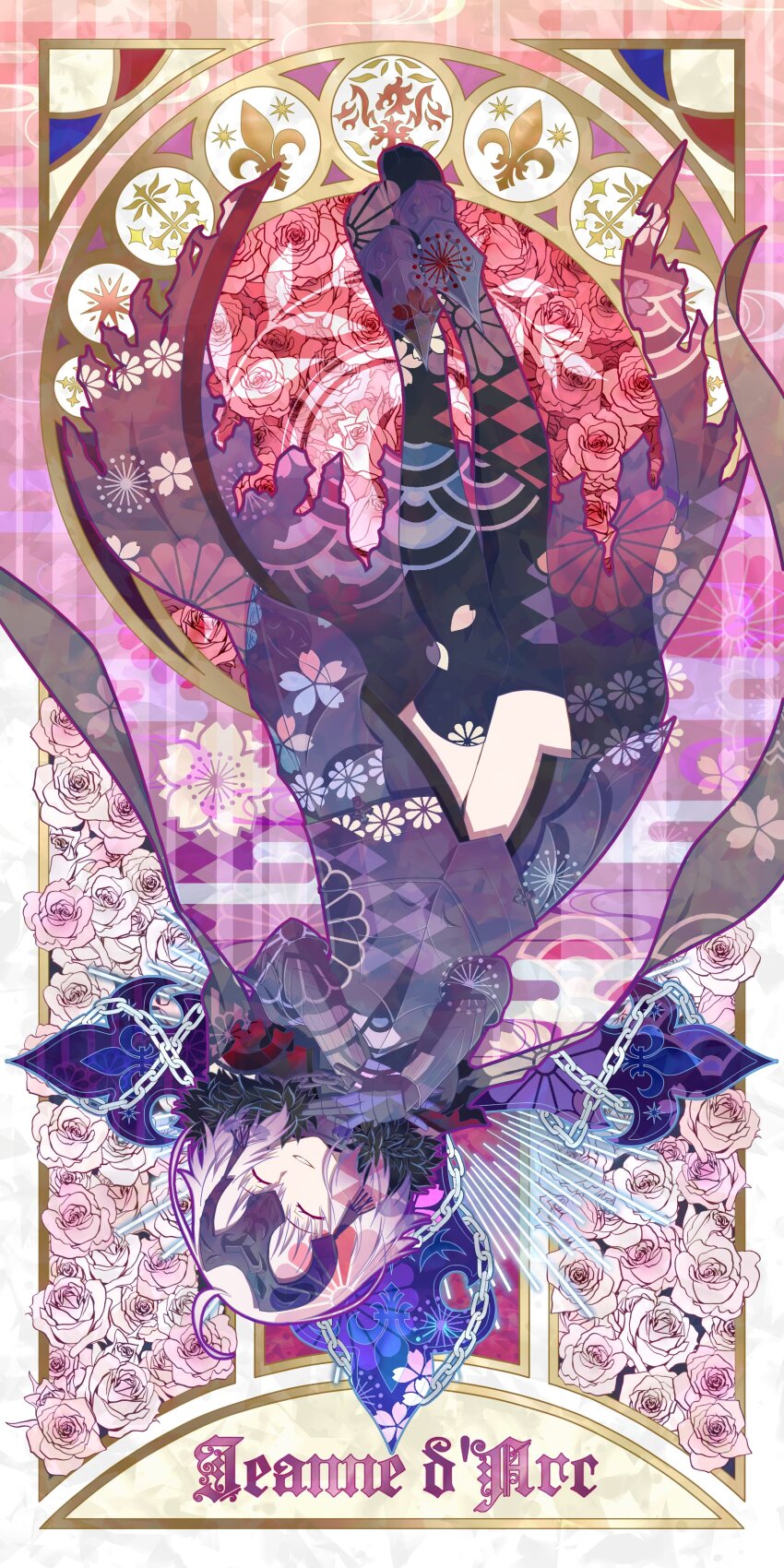 1girl, absurdres, ahoge, armor, armored_dress, breasts, cape, chain